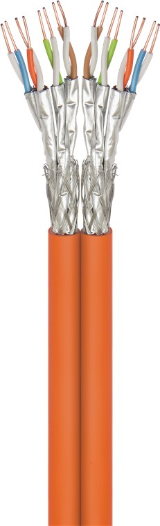 50m Cat.7a Duplex-Verlegekabel S/FTP PiMF
