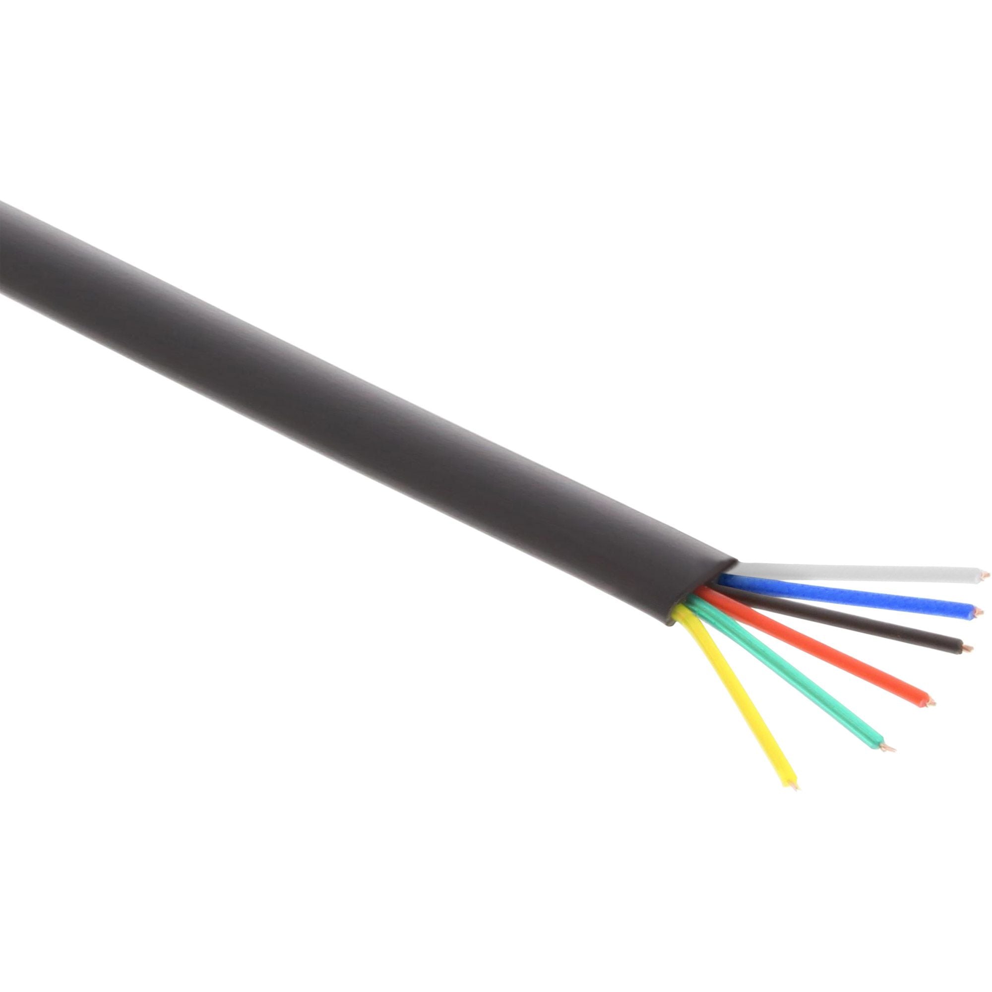 100m Ring Modularkabel 6adrig Flachband schwarz