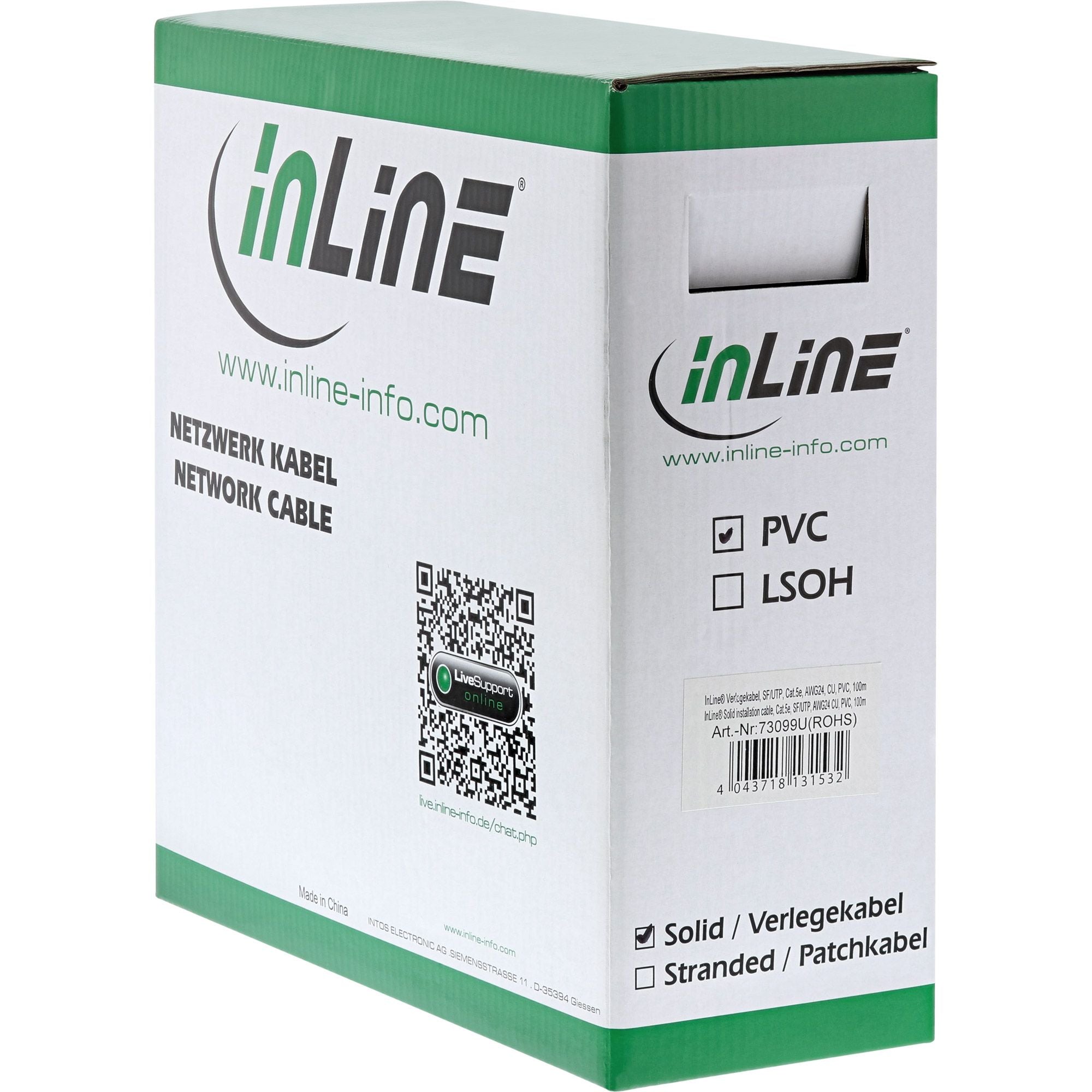 100m Verlegekabel SF/UTP Cat.5e AWG24 CU halogenfrei