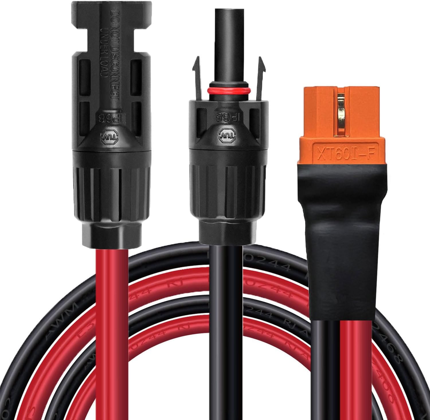 5m Solarladekabel Solarstecker auf XT60i Adapter Stecker Anschluss Solarpanel 12AWG XT60i-F Kabel Kompatibel für Ecoflow Delta River Solargenerator Tragbare Powerstation
