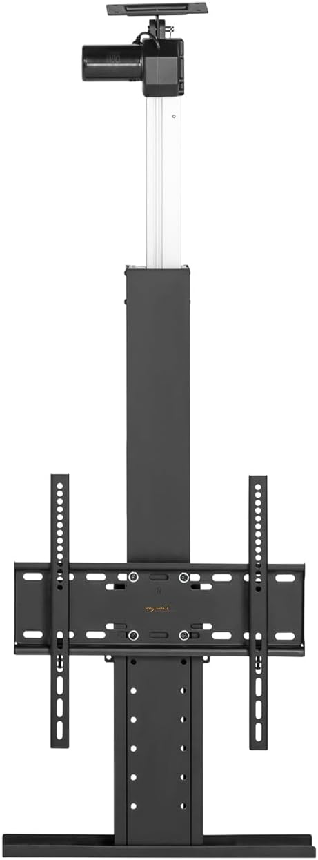 my wall Motorisierter TV-Lift HP64L zum Einbau in die Decke, TV Deckenhalterung, Verstellbarer Höhenbereich, 32-55 Zoll, belastbar bis 45kg, mit Fernbedienung, TV Lift Elektrisch, Deckenhalterung