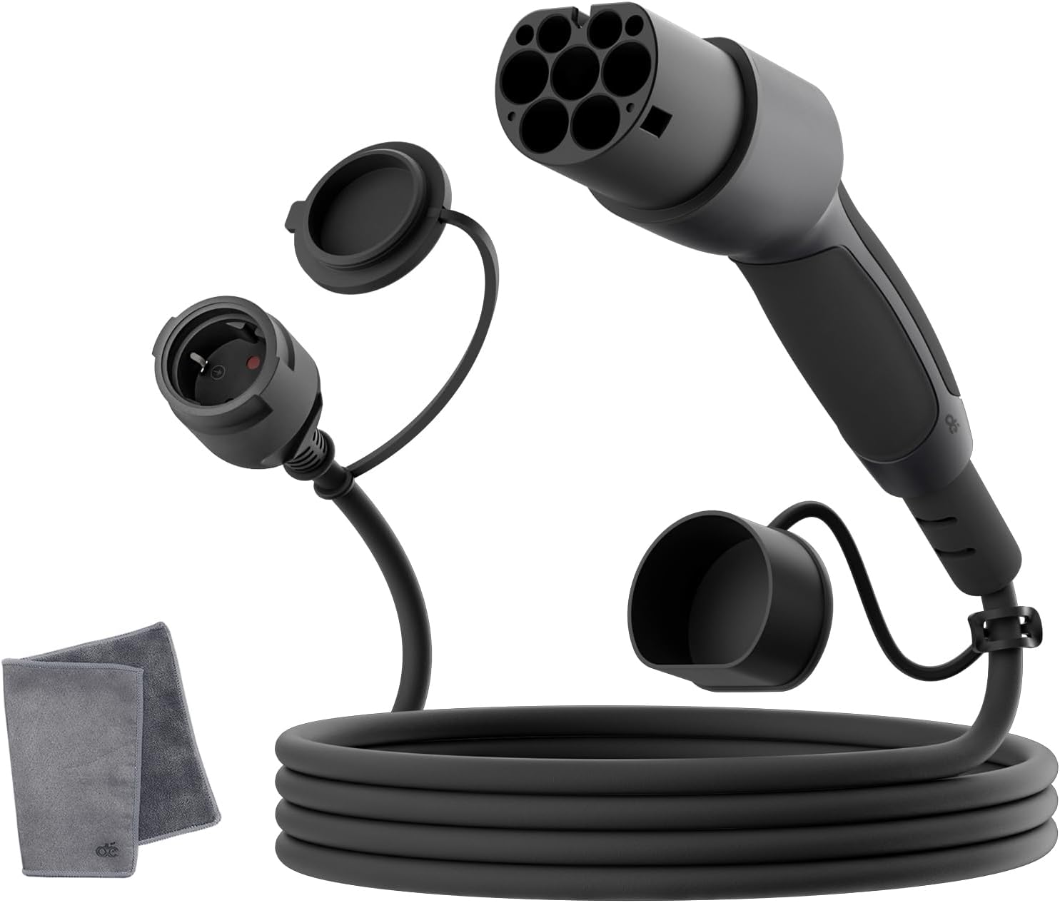 Adapter Typ 2 auf Schuko - Elektroauto Ladestecker, 16A 3m Einfaches Laden an Ladestationen/Wallboxen trotz Verwendung von 230V Ladegeräten für E-Bike, E-Scooter, Motorrad. IP55 Nicht für V2L