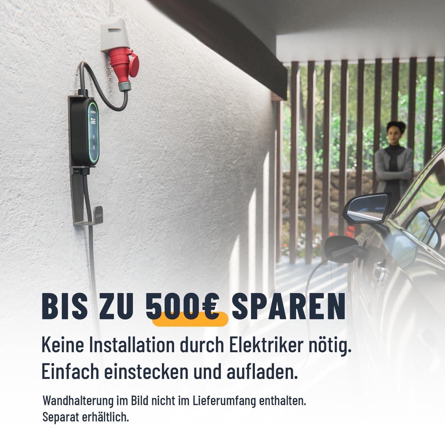 ABSINA Mobile Wallbox 11kW mit Einstellbarer Ladeleistung Typ 2