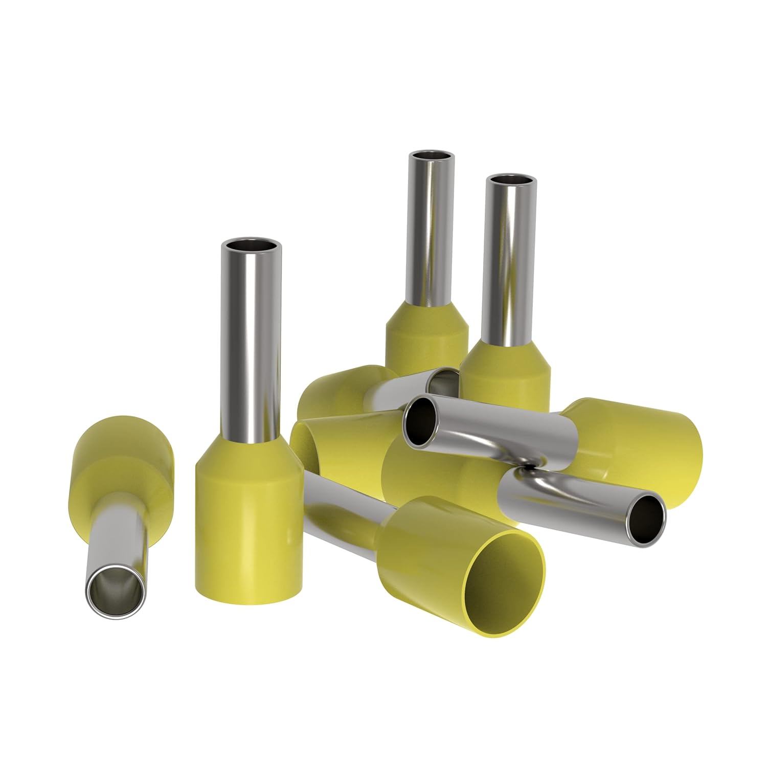 10 Stück Aderendhülsen 6mm² Kabelendhülsen Isolierte Aderhülsen für Drahtverbindung (6mm²x12mm)