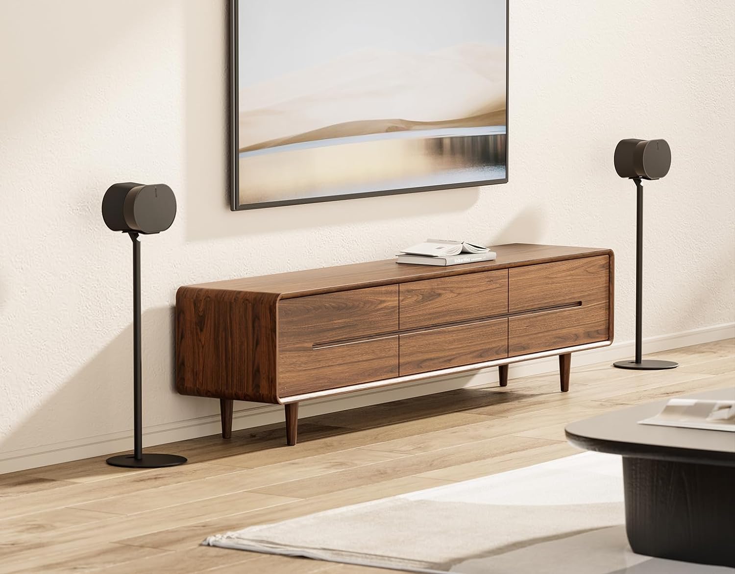 my wall Sonos Era300 Bodenständer – HS44L, 2er Pack, für Sonos Era300, Zeitloses Design, Standfuß, Sonos Stand, mit Kabelmanagement, Perfekte Ergänzung für Ihr Wohnzimmer
