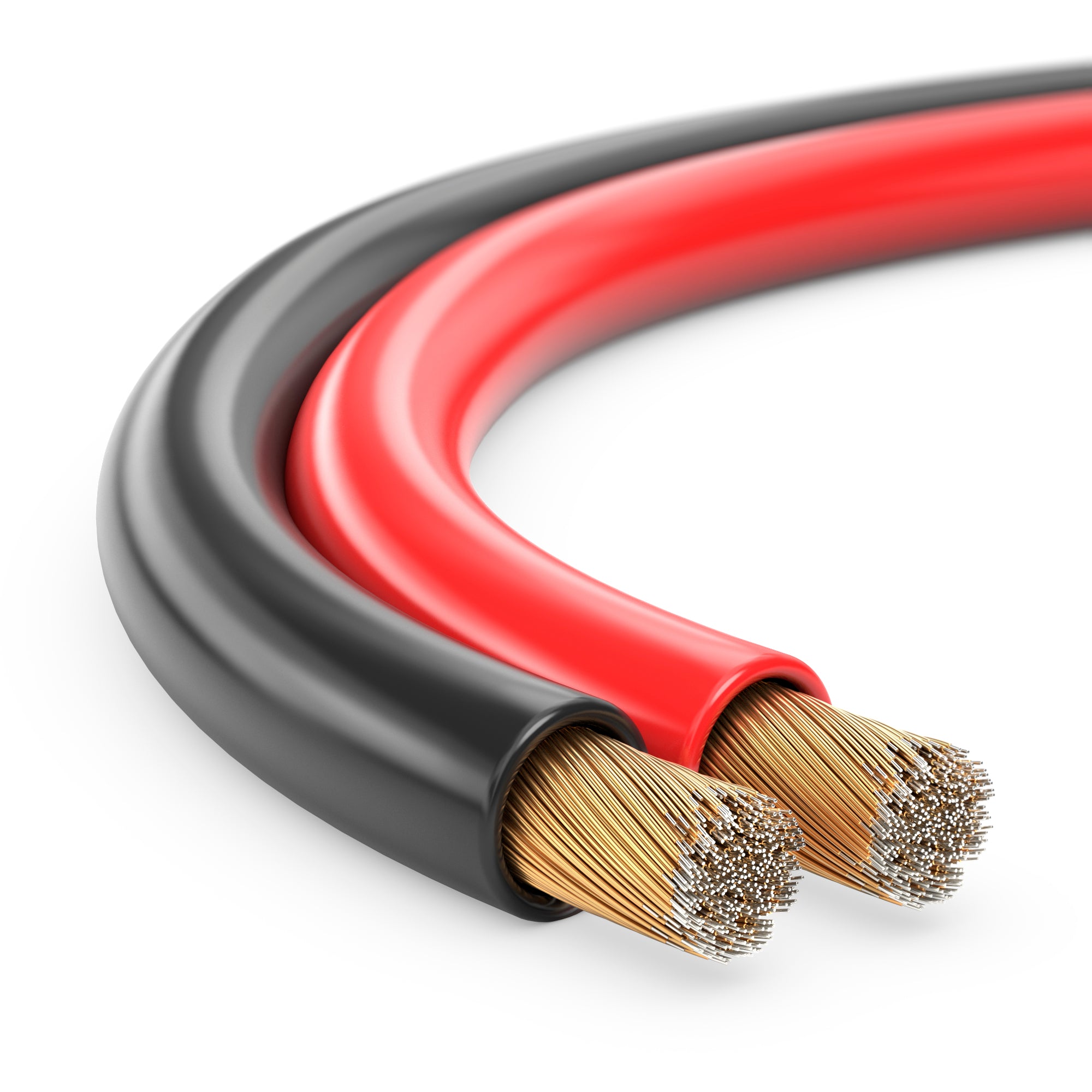 10m 2x0,75mm² Lautsprecherkabel CCA I Boxenkabel isoliert rot / schwarz mit Polaritätskennzeichnung I LS-Kabel als Meterware für Stereoanlage etc.
