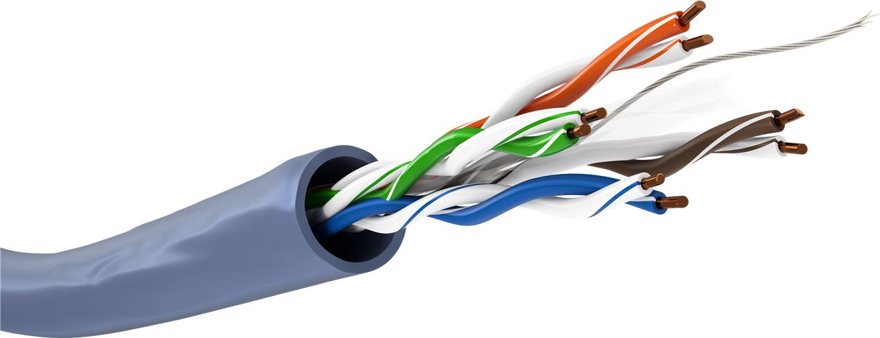 100m CAT 6A Installationskabel 4x2xAWG 23/1 U/UTP blau