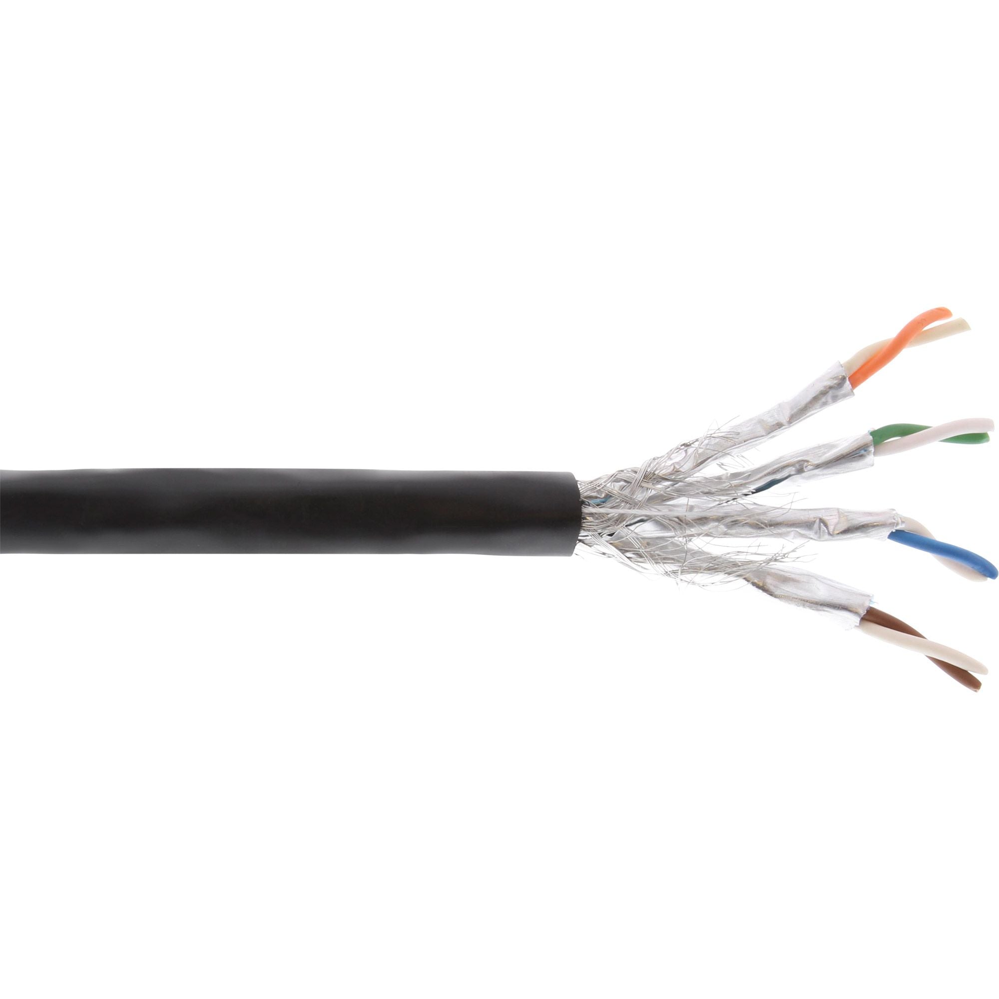 100m Außen-Verlegekabel Cat.7a S/FTP (PiMF) 4x2x0,58 AWG23 PE-Mantel schwarz