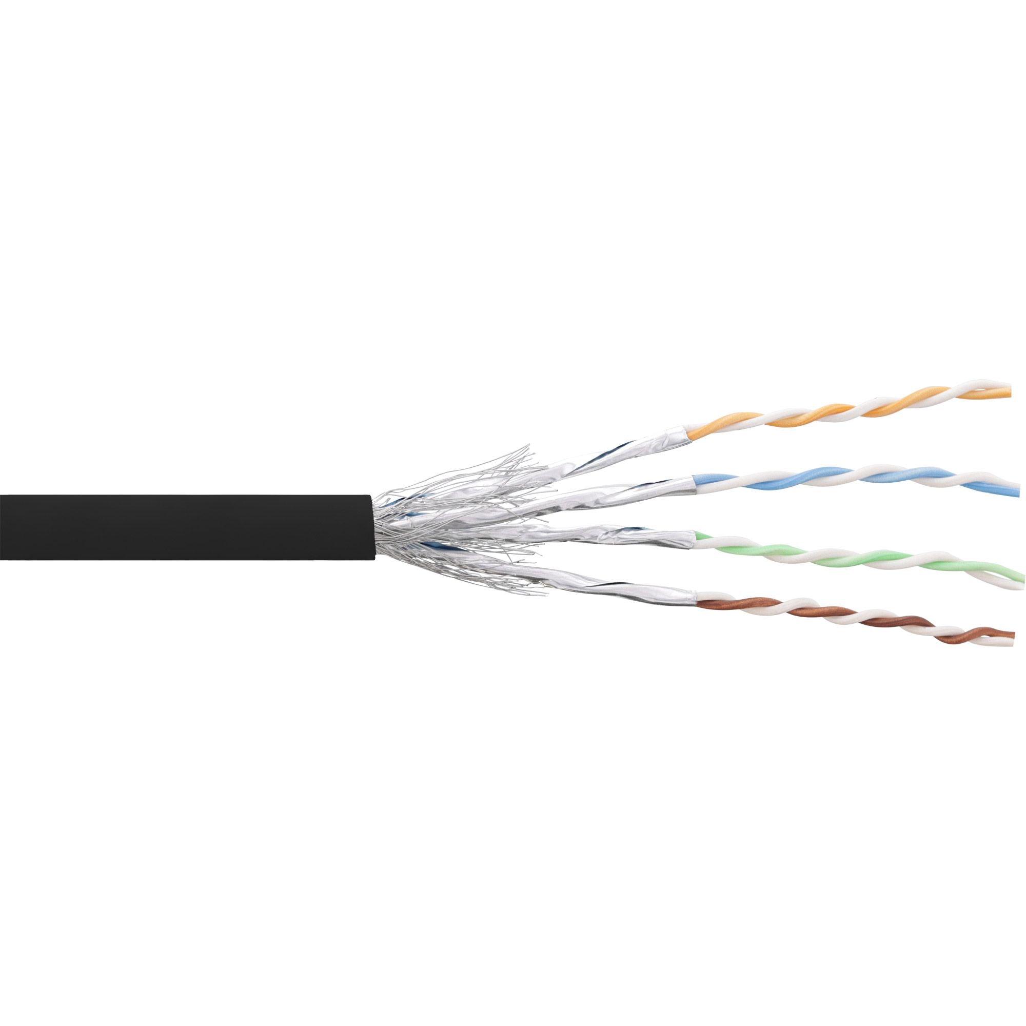 100m Patchkabel Cat.6 S/FTP (PiMf) schwarz AWG27 PVC CU