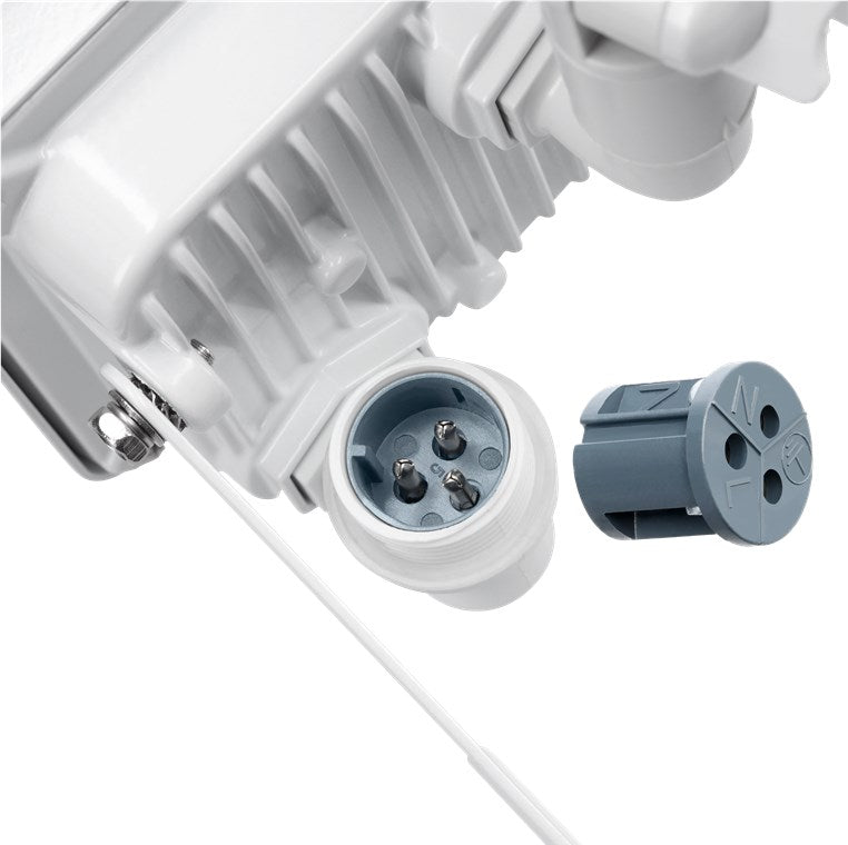 LED Strahler Bewegungsmelder Außen 10W / PIR Sensor Außenstrahler IP44 / Neutralweißes Licht 850 lm / LED Scheinwerfer Fluter Wandmontage / Gartenstrahler / Weiß