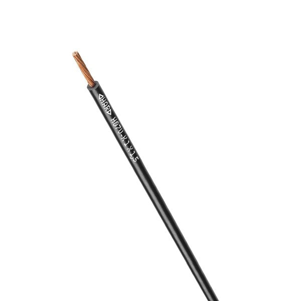 100 Meter Lapp 4520011 H07V-K 1,5 mm² schwarz I Verdrahtungsleitung I Aderleitung flexibel I PVC Einzelader I Litze 1,5mm2 I Verdrahtung
