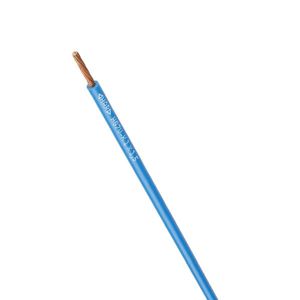 Lapp 100 Meter 4520021 H07V-K 1,5 mm² blau Verdrahtungsleitung I Aderleitung flexibel I Litze 1,5mm2 I Verdrahtung feindrätig I Einzelleitung Zählerschrank I Kabel eindrähtig für Schaltschrank