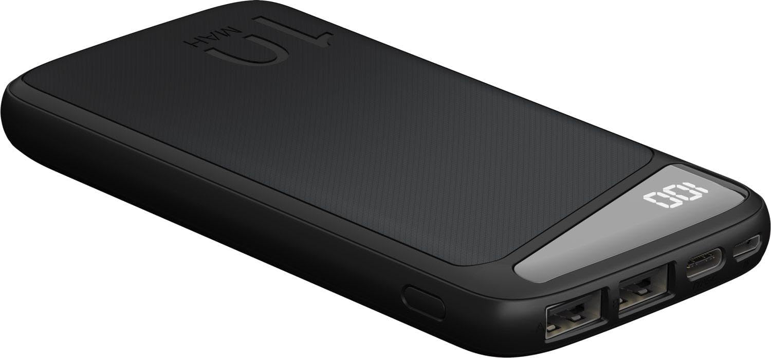 Powerbank Slimline 10.000 mAh / Externer Akku / Power Bank für Smartphone & Tablet