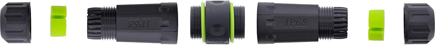 Patchkabelkupplung Cat.6A, IP68 wasserdicht, geschirmt, RJ45 Buchse zu Buchse, Ethernet LAN Verbinder für Outdoor, Industrie, wetterfest