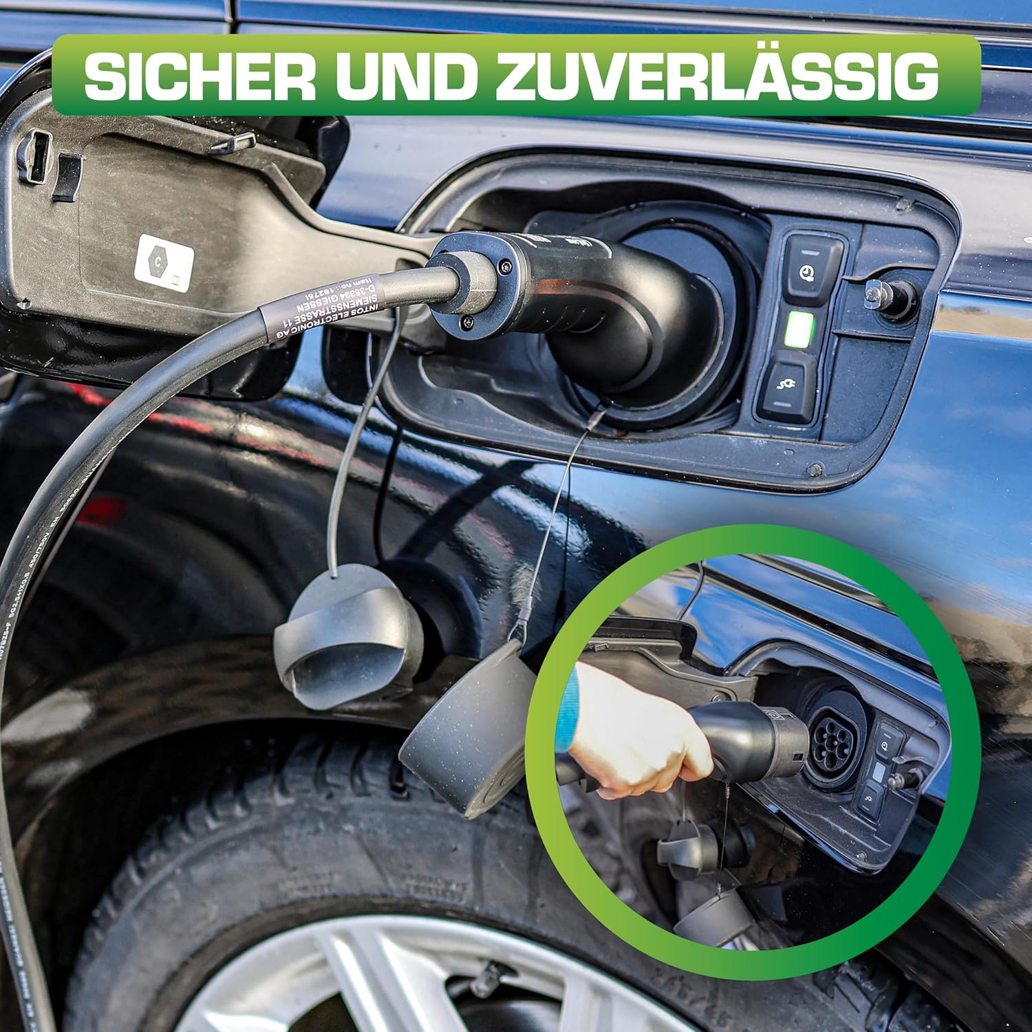 EV-Autoladekabel für Elektroauto, 5m, TYP2 EN 62196, inkl. Aufbewahrungstasche, 11KW MAX./7,4KW/3,7KW, 16A, 3-Phasig, kompatibel mit Modellen wie i3, iX, ID.3, ID.4, ID.5 und Anderen