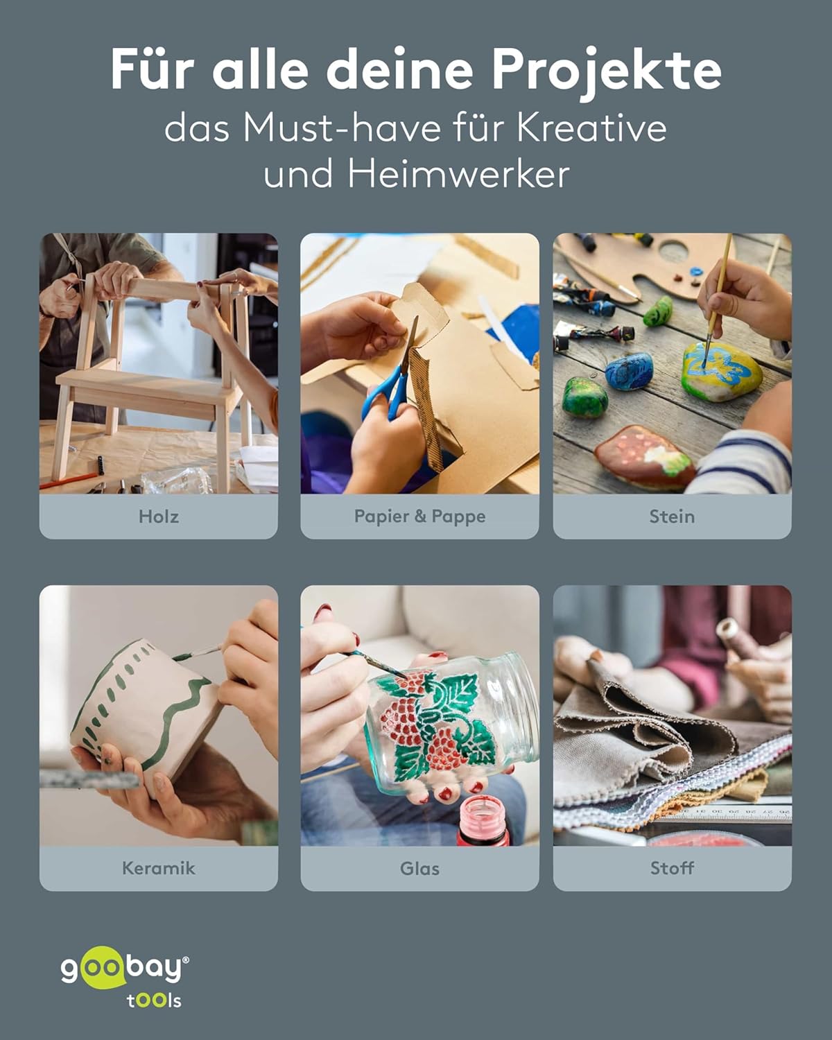 Heißklebepistole 20W inkl. 50 Klebesticks - für 7mm Sticks, 1m Kabel, schnelle Aufheizzeit 3-4 min, Reparaturen oder DYI, vielseitig einsetzbar für Keramik, Holz, Metall, Leder