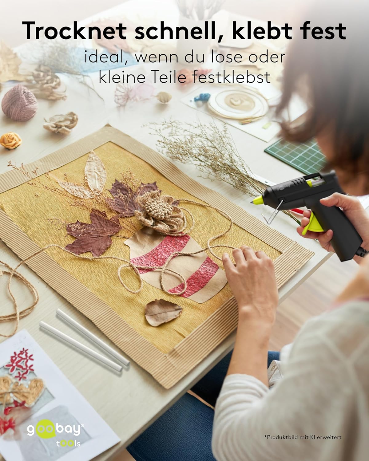 Heißklebepistole Sticks 11x200 mm, 50 Stk, Klebesticks für Standard-Klebepistolen, Heißklebesticks, schnelltrocknend, für Modellbau, Bastel- und DIY-Projekte, Transparent