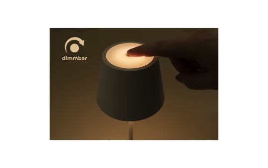 ROLF KERN LED Tischlampe | CLUB 38cm | Aufladbarer Akku Tischleuchte ohne Kabel, dimmbar per Touch, IP54 für Innen und Außen geeignet 2700K warmes Licht mit USB Ladekabel weiß [Energieklasse G]