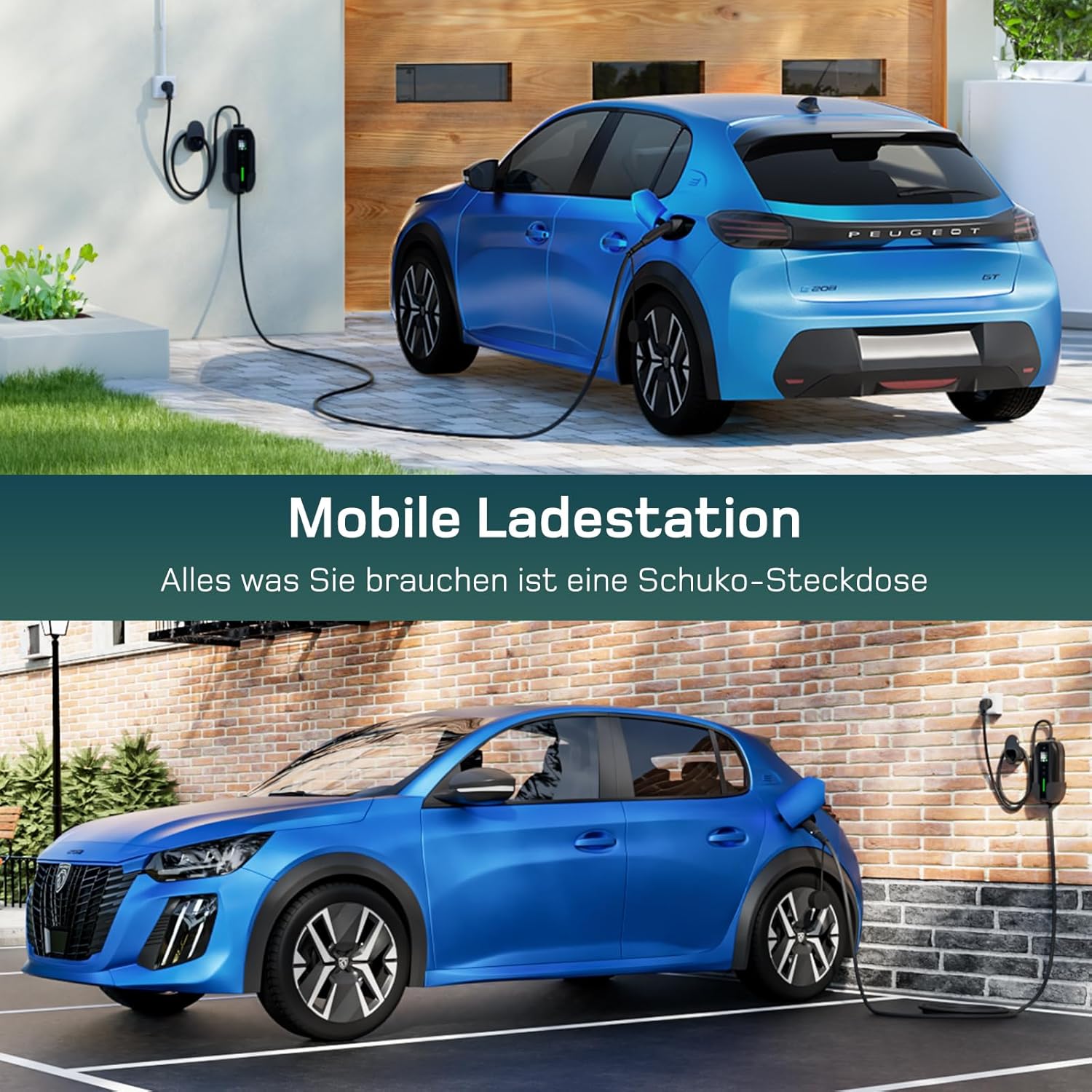 Ladekabel Typ 2 Schuko 3,68kW [1-phasig, 10m, 6-16A] EV Chargers mit Steuerbarer Digitalanzeige für Elektroauto, Ladekabel e Auto für Model 3/Y, ID.3, ID.4, ID.5, MG4, Q4, Gla und Anderen PHEV/EV