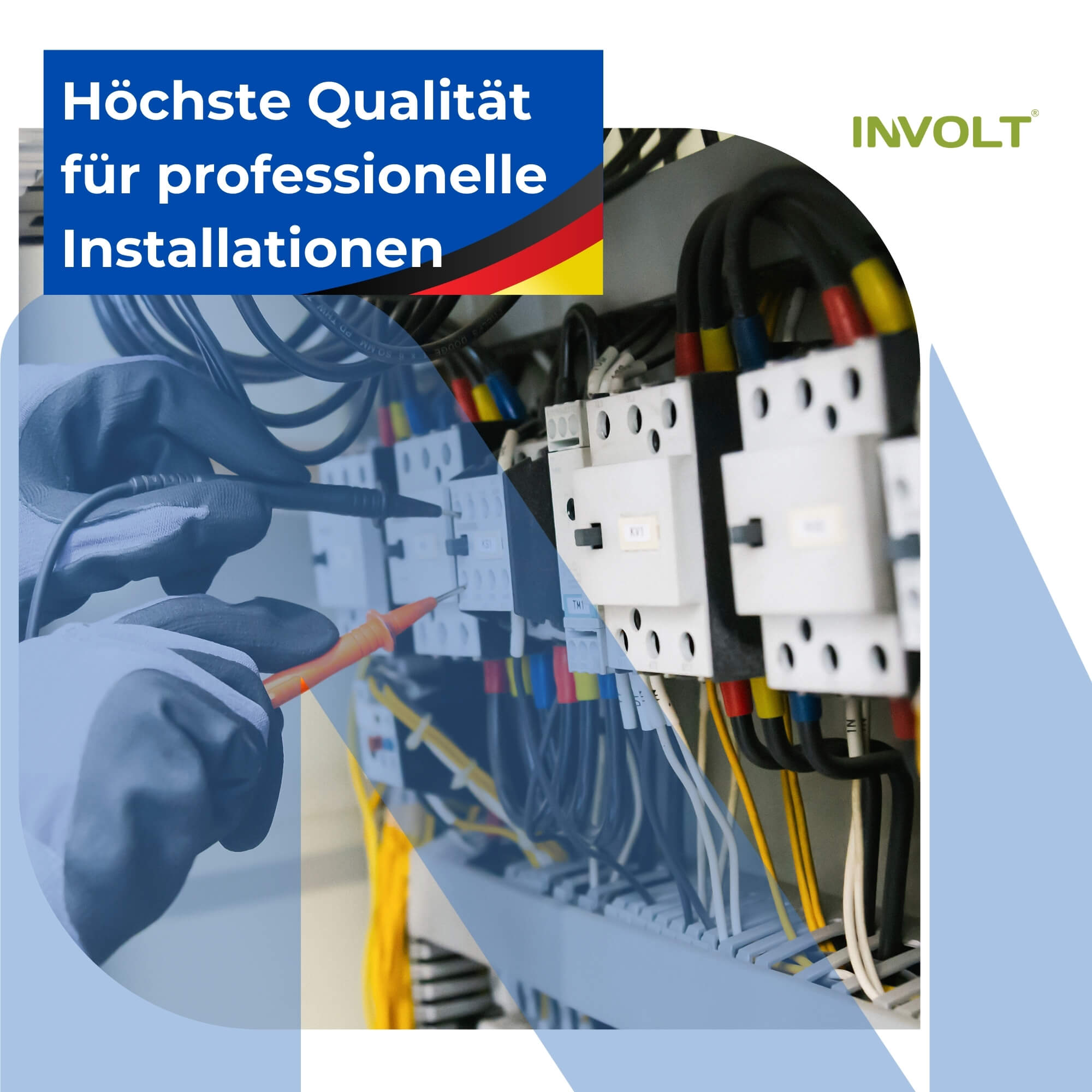 H07V-K 10 mm² Verdrahtungsleitung Set, 5x je 2m Einzelader Schwarz, Blau, Braun, Grau, Grün-Gelb + Zubehör