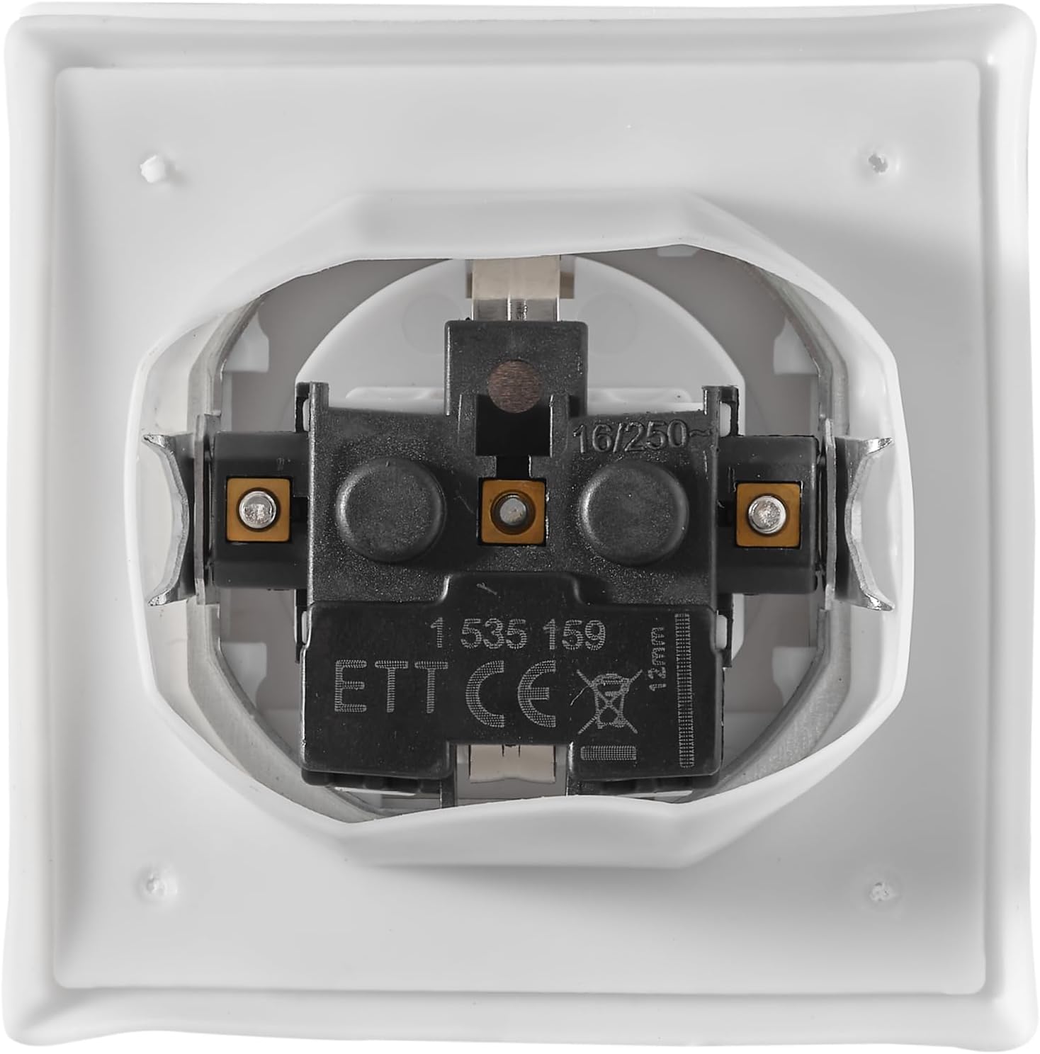 MC POWER - Schutzkontakt Steckdose IP44 | FLAIR | 250V~/16A, UP, Klappdeckel, weiß, matt