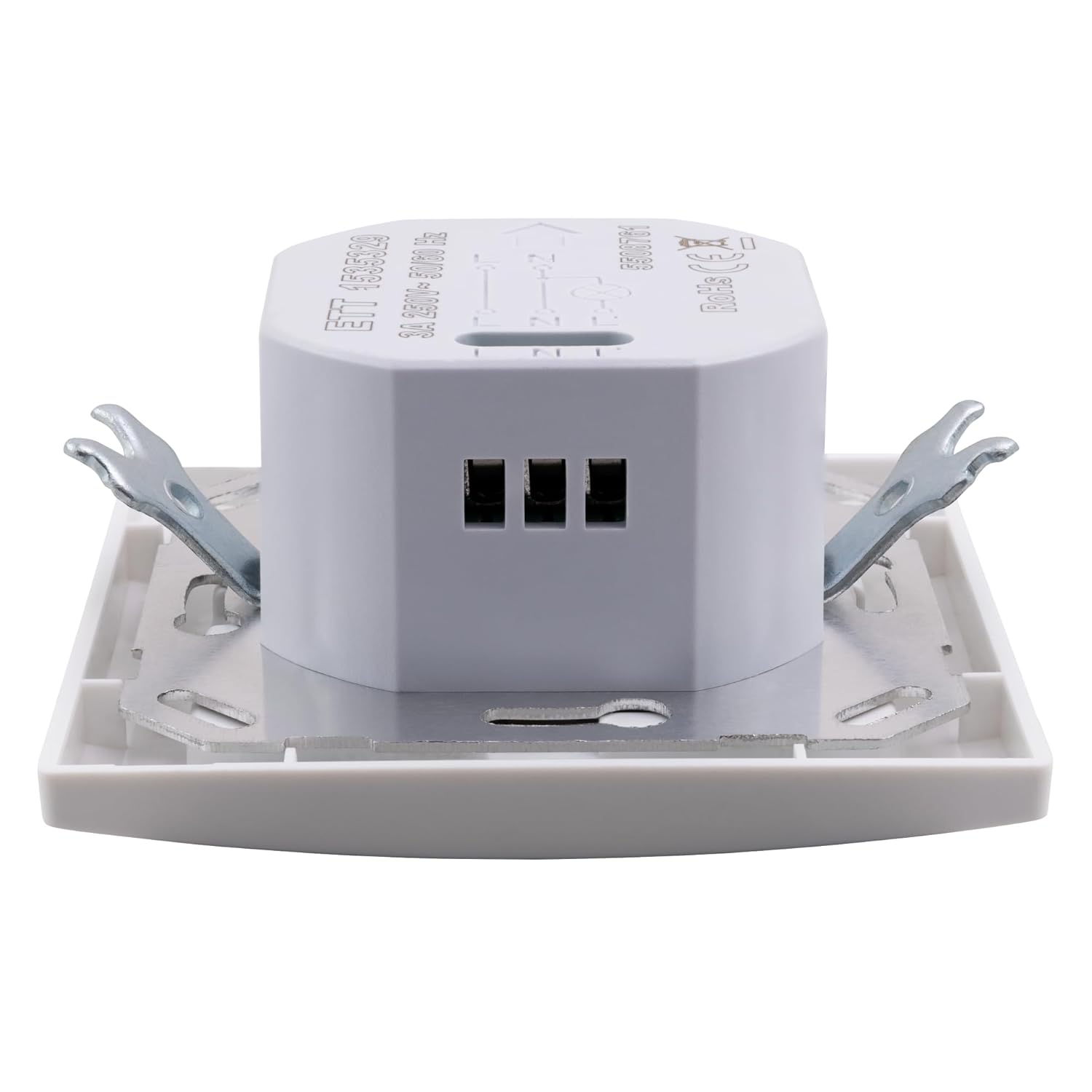 McPower Unterputz IR Bewegungsmelder | Flair | 160°, 750W, LED geeignet, Dämmerungssensor, einstellbare Schaltdauer, IP20, für Innenräume, weiß