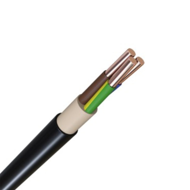 100m Erdkabel / Starkstromkabel Eca NYY-J 3x1,5 RG100m schwarz
