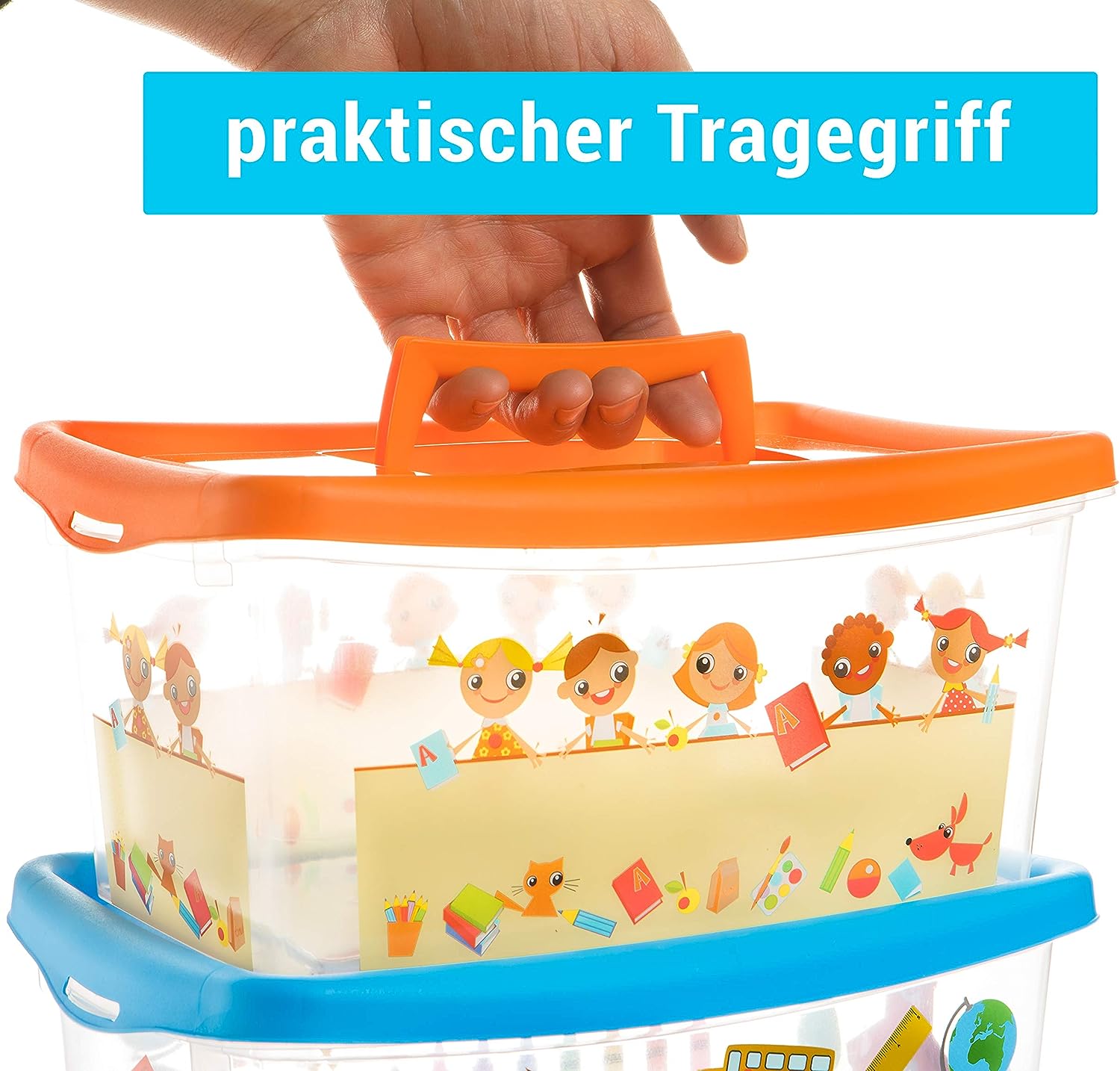 Aufbewahrungsbox Kinder, Aufbewahrungsbox mit Deckel Kinder, Aufbewahrungsboxen Kinder, 3 Stück Kinderbox mit Deckel, 4L, um Spielzeug, Bücher und Kleidung aufzubewahren und zu organisieren …