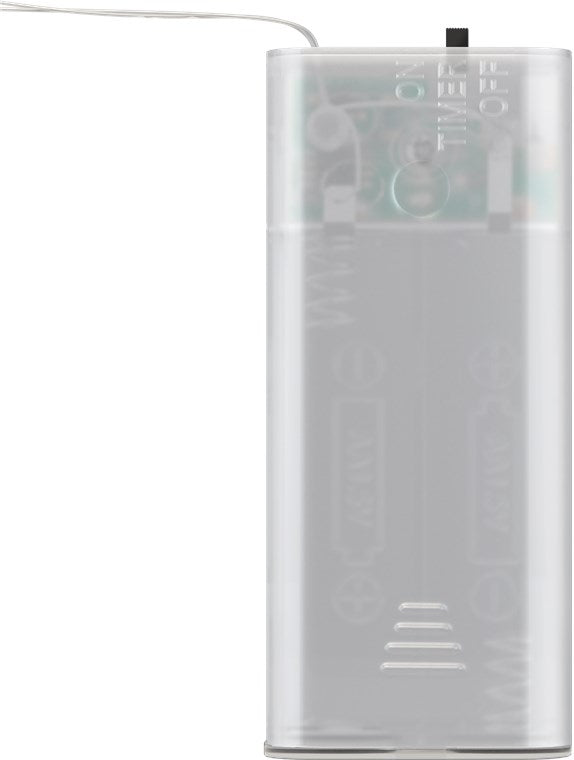 Goobay 2 x 20er LED-Lichterkette - Timer-Funktion, Batteriebetrieb, 1,05 Meter Gesamtlänge, Weiß