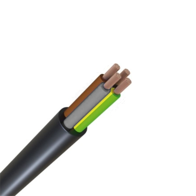 50m Starkstromkabel H07RN-F 4x2,5mm² | Gummischlauchleitung H07RN-F 4G2,5 RG50m schwarz