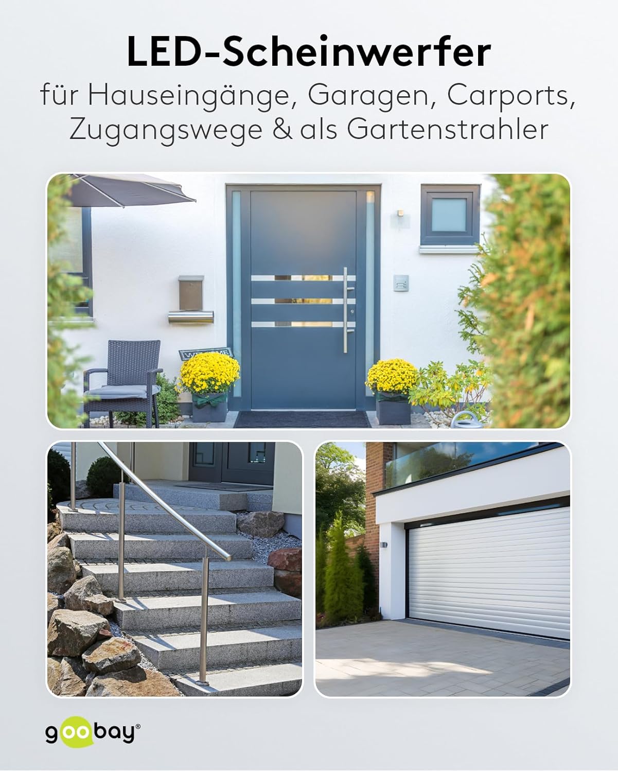 LED Strahler Bewegungsmelder Außen 30W / PIR Sensor Außenstrahler IP44 / Neutralweißes Licht 2550 lm/LED Scheinwerfer Fluter Wandmontage/Gartenstrahler/Weiß [Energieklasse F]