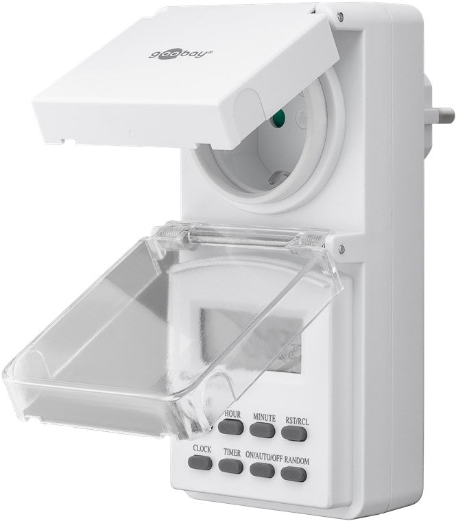 3er-Set Digitale Zeitschaltuhr / IP44 / Programmierbar / Indoor und Outdoor / LCD Display / Leicht zu bedienende / -10°C - 40°C / Dauerbetrieb möglich / Back Up Akku für 4 Tage / Weiß