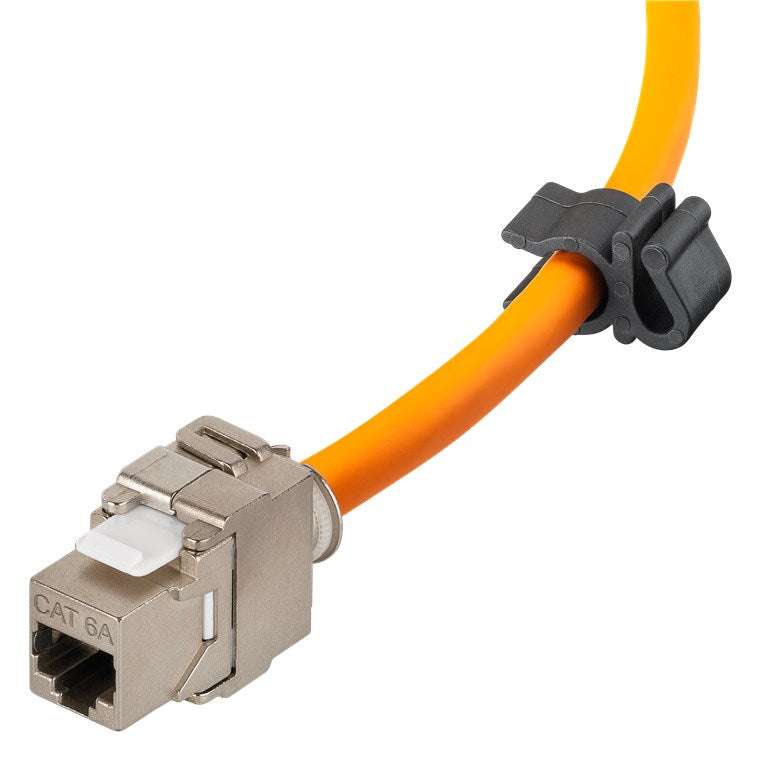 Netzwerk Kabeltrommel 90m Outdoor CAT 7A Kabel RJ45 Keystone Buchse Netzwerkkabeltrommel Netzwerkkabel Verlängerungskabel 90m Orange