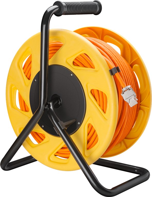 Netzwerk Kabeltrommel 90m Outdoor CAT 7A Kabel RJ45 Keystone Buchse Netzwerkkabeltrommel Netzwerkkabel Verlängerungskabel 90m Orange