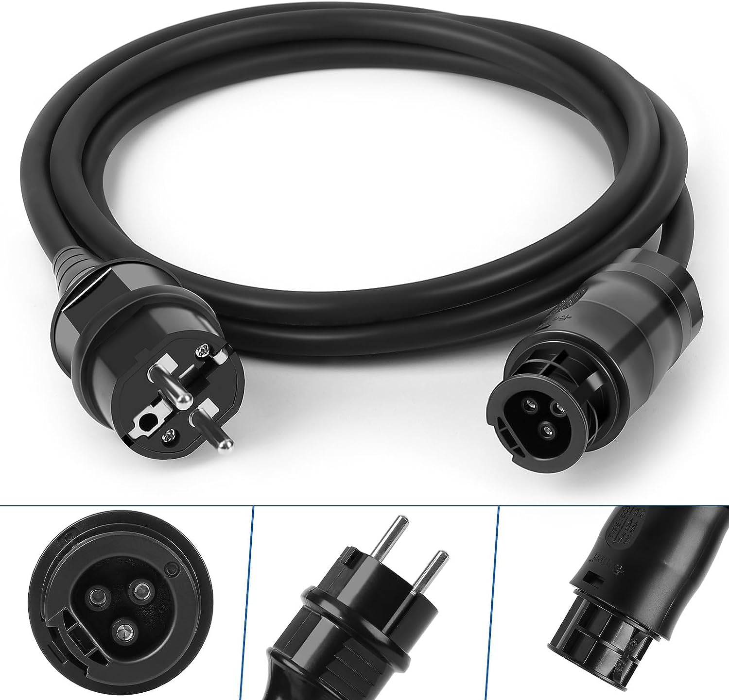 3m Betteri BC01 AC Kabel Balkonkraftwerk Kabel, Betteri BC01 Buchse zu Schuko Stecker Anschlusskabel zum AC-Anschluss von Mikrowechselrichtern Hoymiles, Deye, Envertech, TSUN, NEP