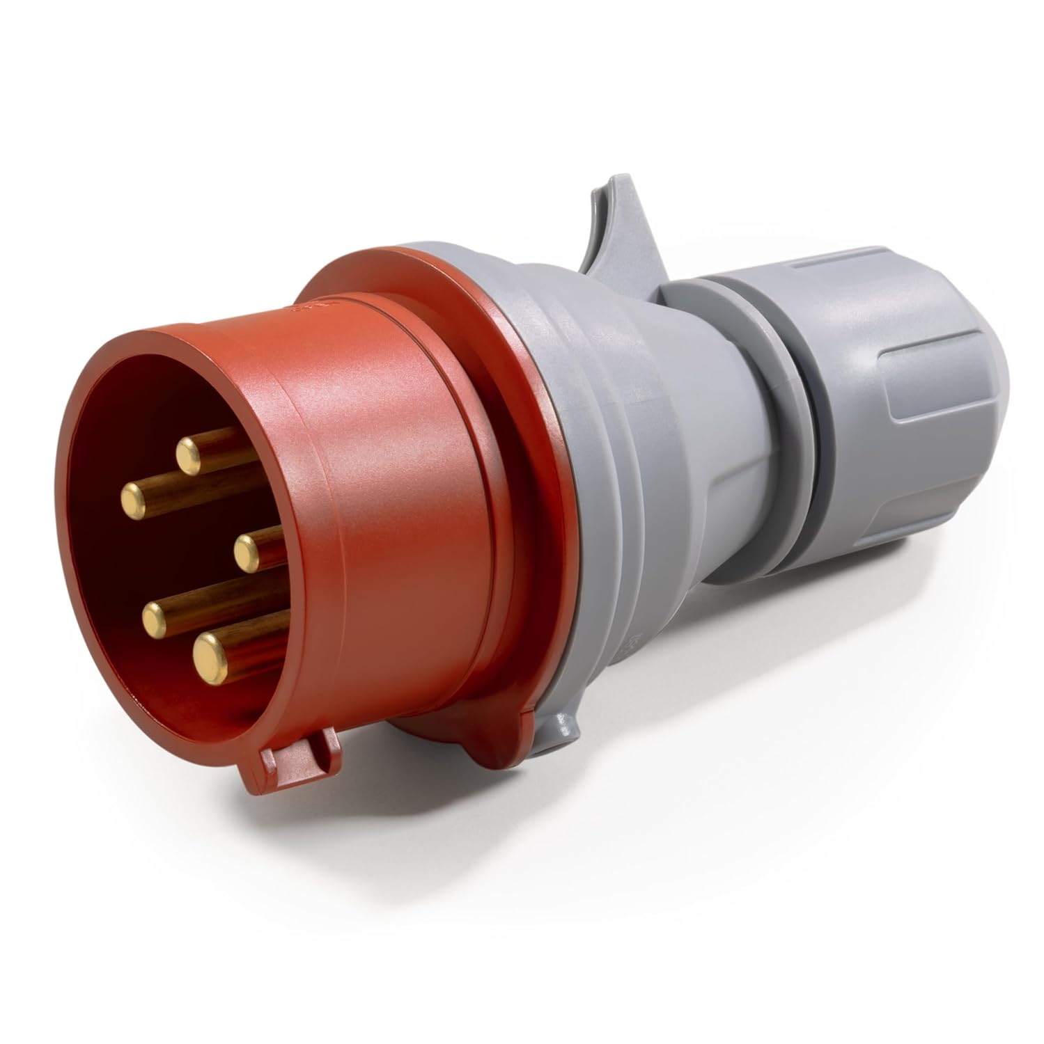 McPower CEE-Stecker IP44 | 415V, 16A Starkstrom Stecker | 5-polig Landanschluss für Wohnmobil Boot Aussenbereich Camping Caravan Industrie Handwerk