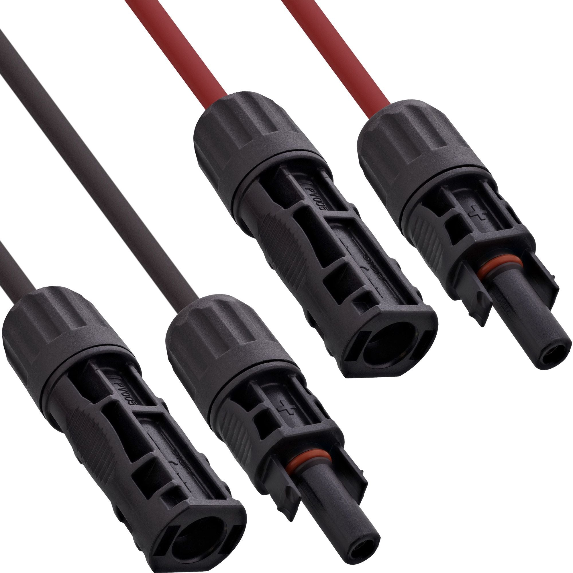 InLine® 3m Solarkabel Verlängerungs-Set inkl. Solarstecker 6mm² schwarz/rot