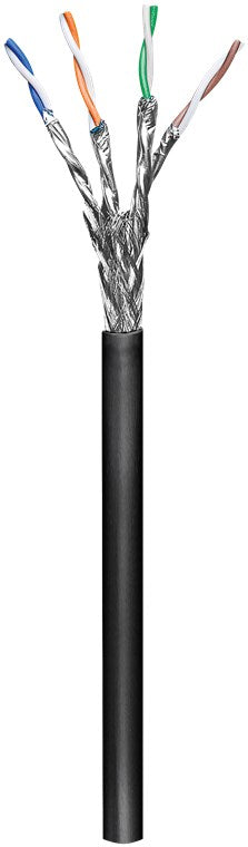 100m CAT 7 Outdoor Netzwerkkabel, S/FTP (PiMF), schwarz