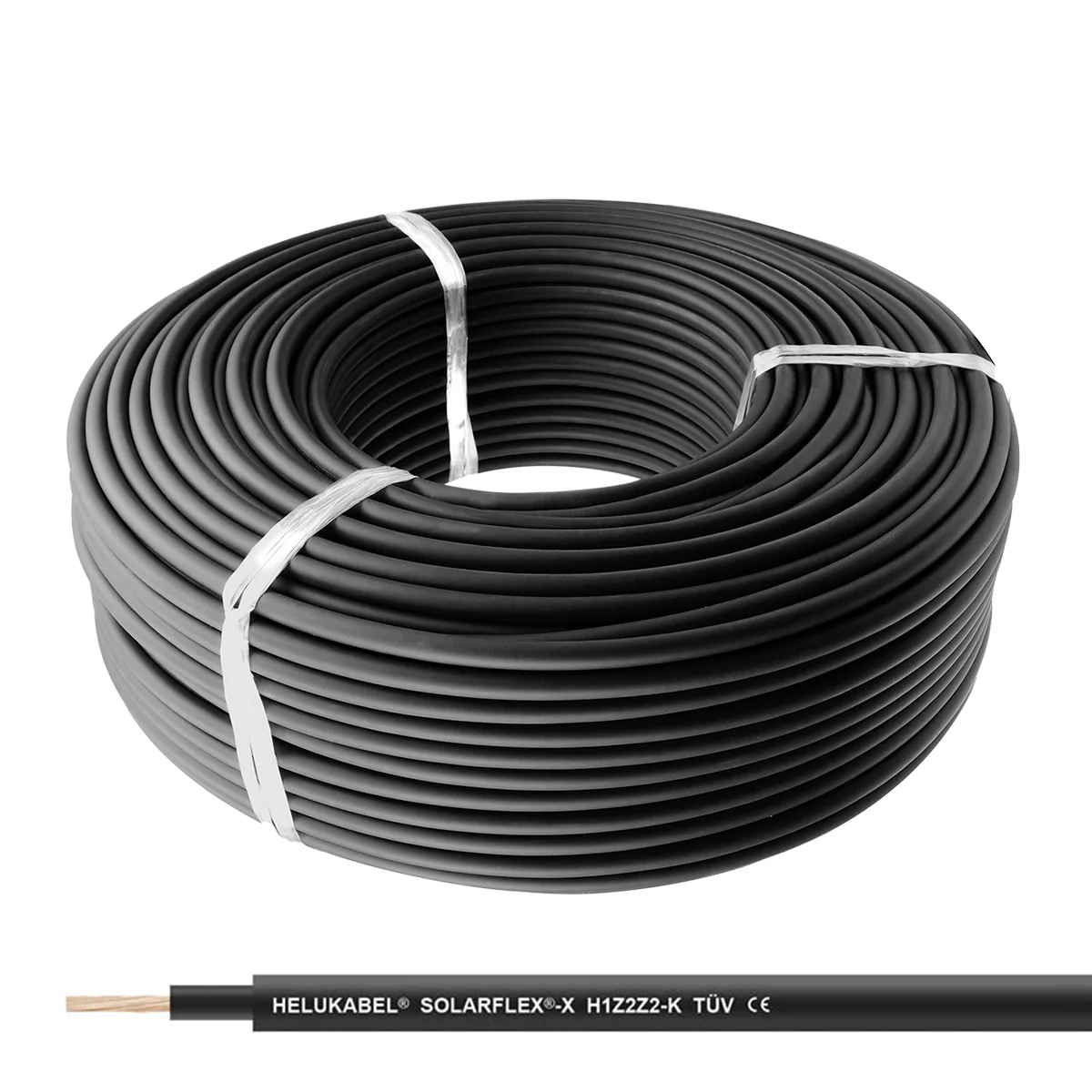 Solarkabel HELUKABEL SOLARFLEX®-X H1Z2Z2-K 4 mm² schwarz 100m halogenfrei