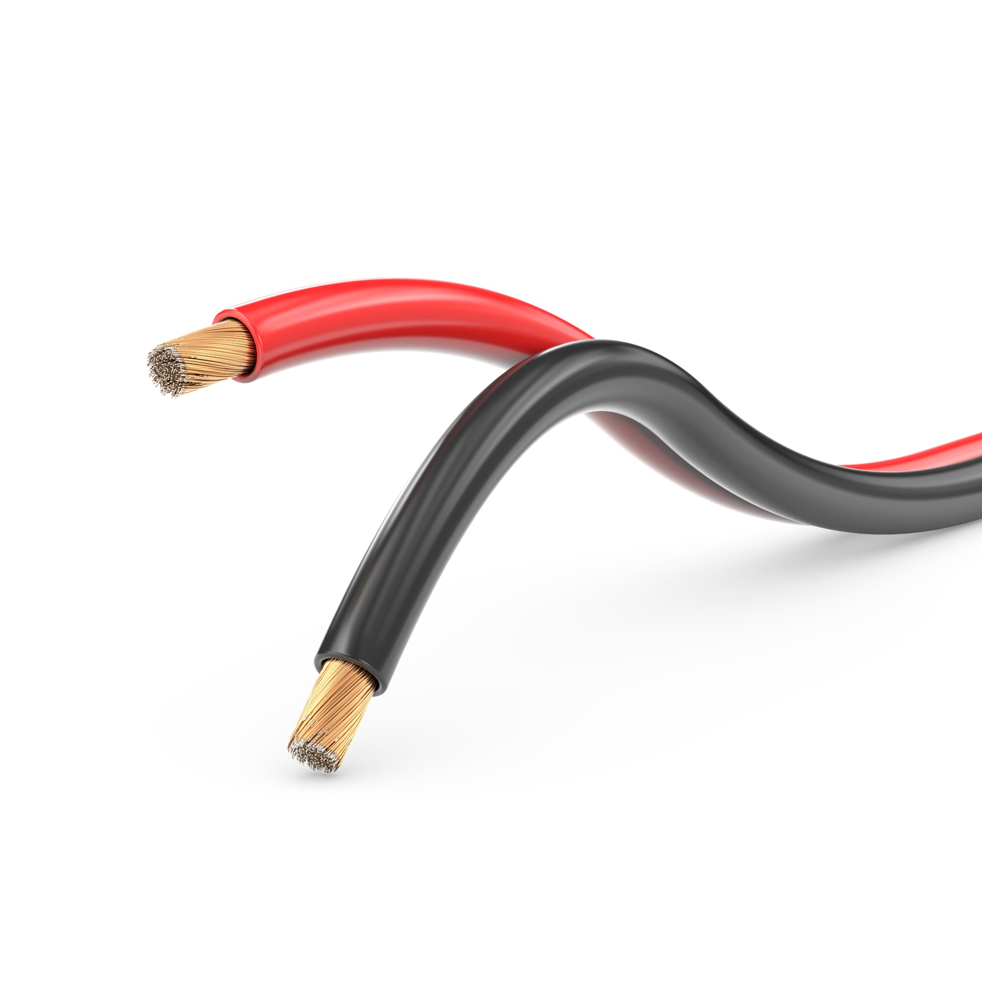 MANAX Lautsprecherkabel rot / schwarz 2x 2,50mm² – 10 Meter Ring | CCA-Kupfer Boxenkabel für klaren Sound bei HiFi, Heimkino und Car-HiFi mit Polaritätskennzeichnung
