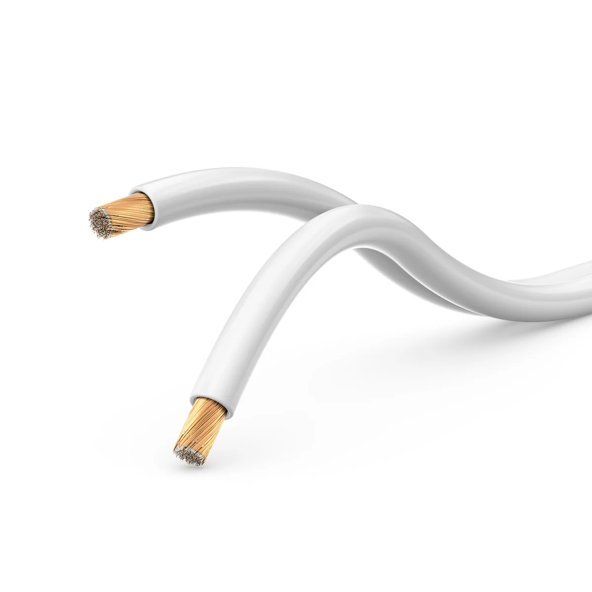 10m 2x1,5mm² Lautsprecherkabel CCA I Boxenkabel isoliert weiß mit Polaritätskennzeichnung I LS-Kabel als Meterware für Stereoanlage etc.