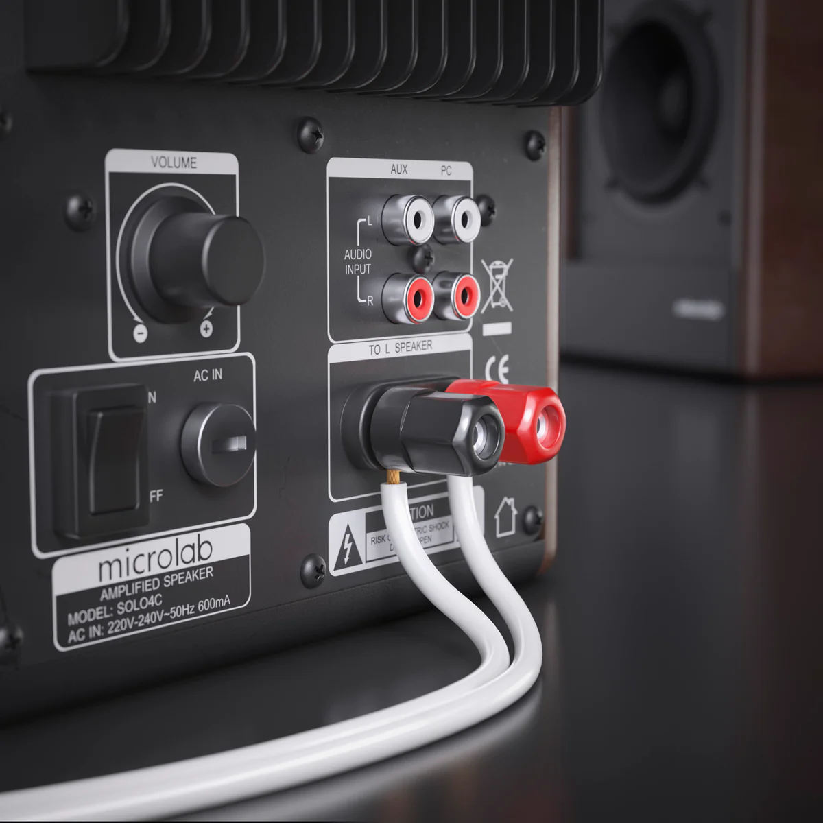 10m 2x1,5mm² Lautsprecherkabel CCA I Boxenkabel isoliert weiß mit Polaritätskennzeichnung I LS-Kabel als Meterware für Stereoanlage etc.