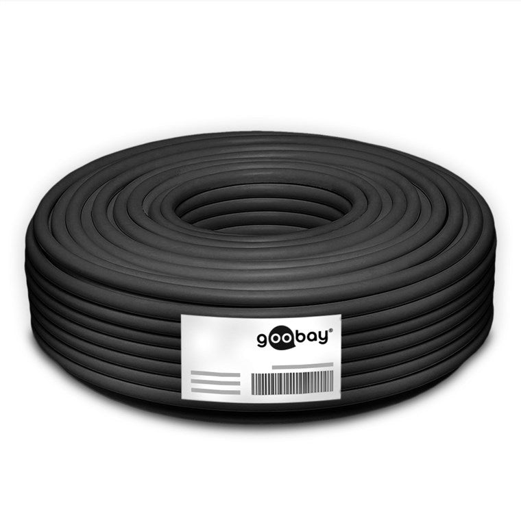 50m CAT 7 Outdoor Netzwerkkabel, S/FTP (PiMF), schwarz