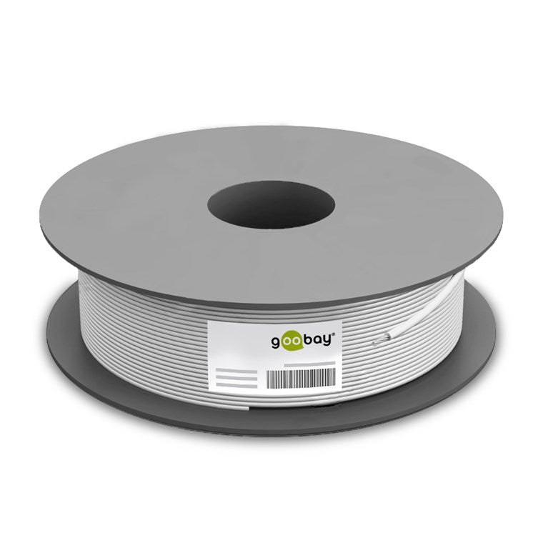 100m CAT 6 Netzwerkkabel, U/UTP, Grau - CCA, AWG 23/1 (solid), PVC