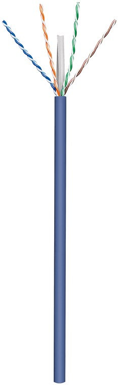 100m CAT 6A Installationskabel 4x2xAWG 23/1 U/UTP blau