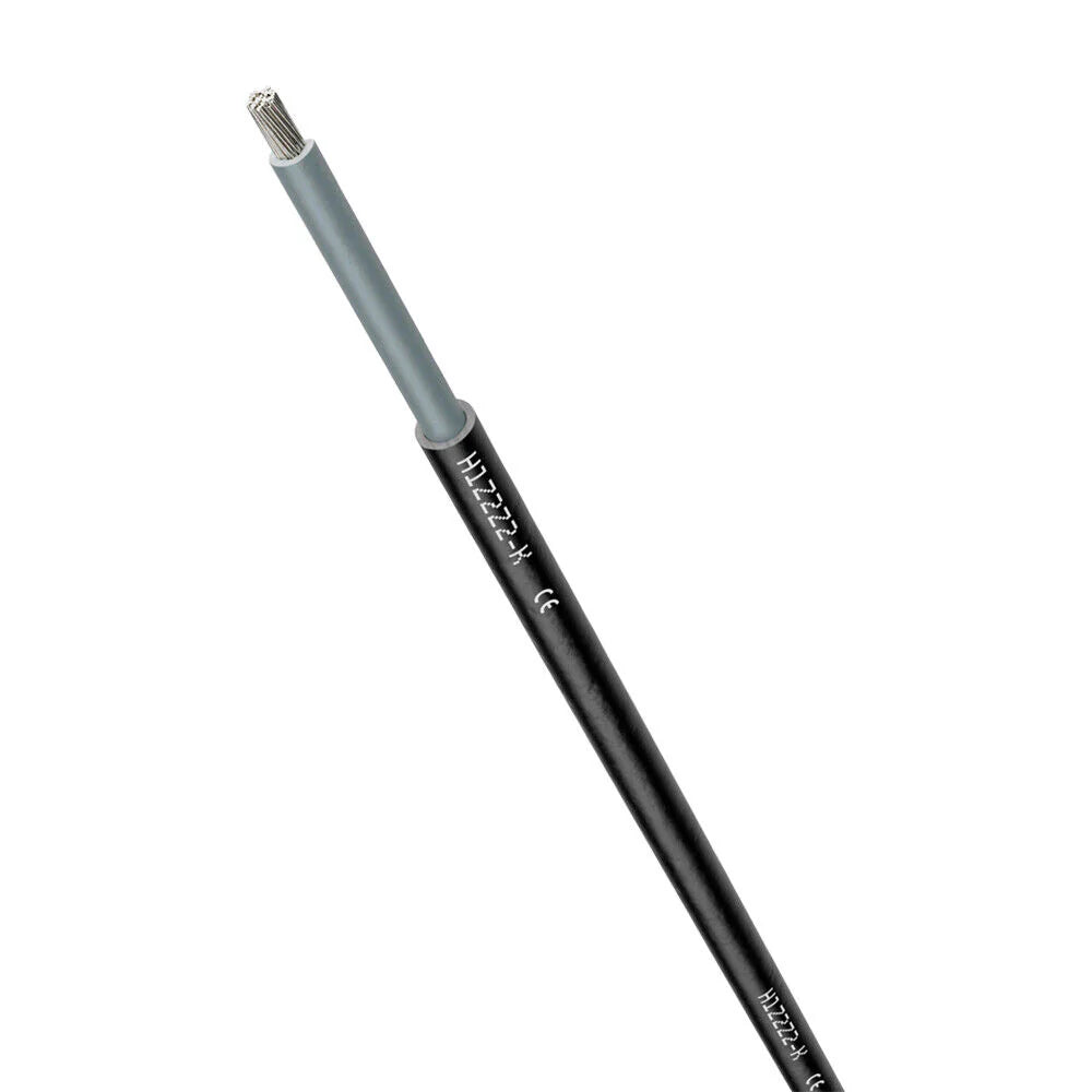 25m Solarkabel H1Z2Z2-K 4mm² Photovoltaik Kabel für PV Anlagen schwarz